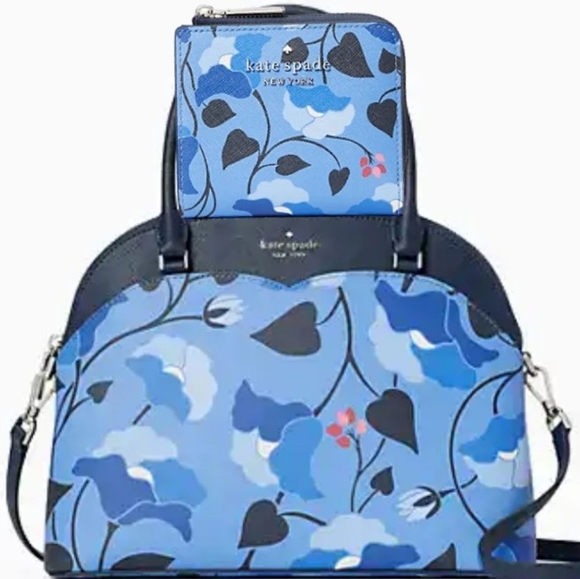 Kate Spade Payton Dome Satchel & Wallet Set in Cornflower Blue - Picture 8 of 11